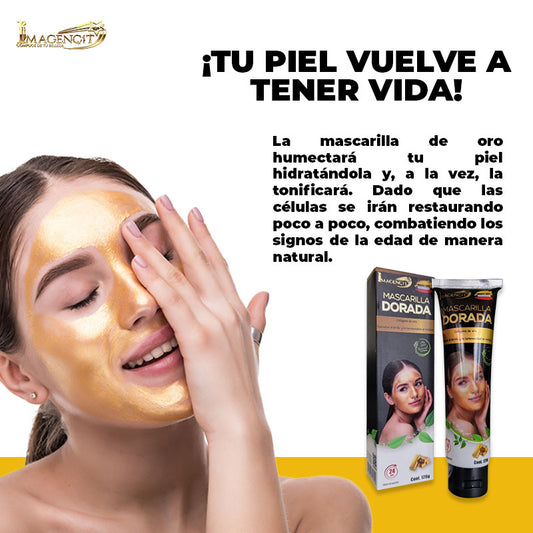 mascarilla oro  arcilla de Iliita