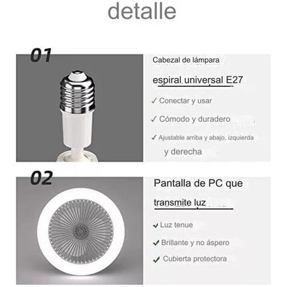 Aire Supremo ® ventlador y lampara  ahorradora de energia